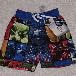 Marvel Heroic Red and Blue Swim Shorts